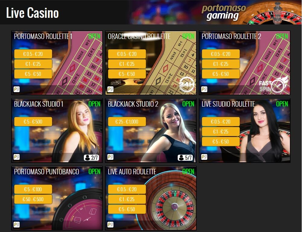 portomaso live casino